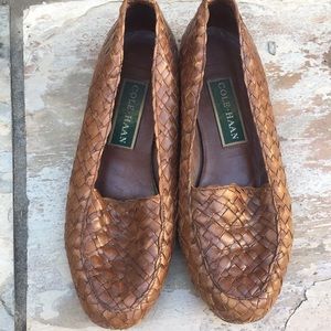 Cole Haan leather braid loafers